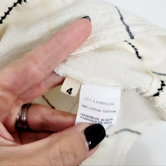 Ulla Johnson cream embroidered balloon sleeves top - Picture 8 of 10